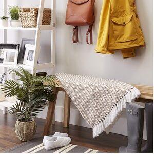 DIl Arrowhead Woven Throw, 50x60 with 3" Fringe, Stone, 1 Piece NWT
